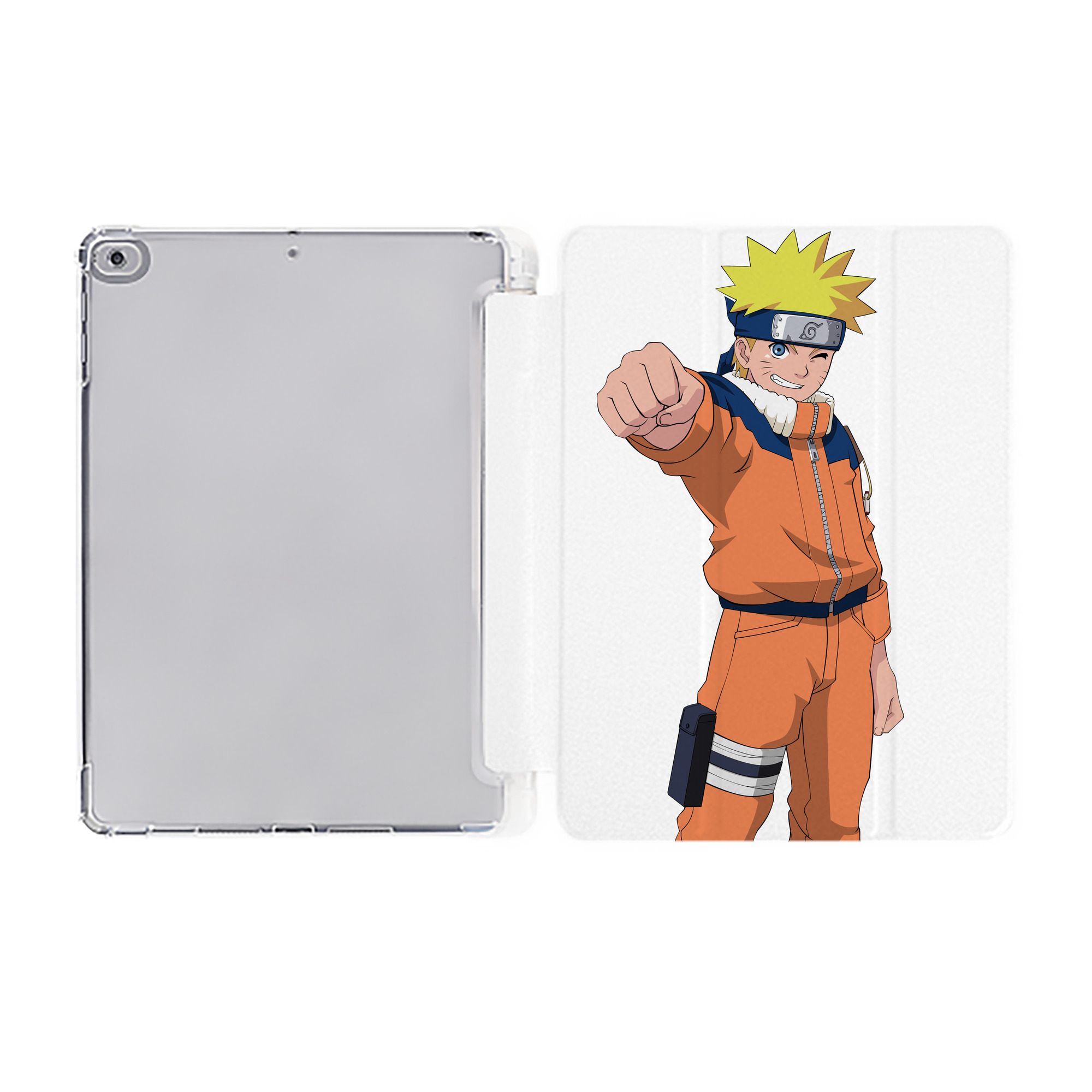 （画像用） NARUTO -ナルト- うずまき ナルト Uzumaki Naruto IPad ケース ペン収納付き 三つ折りスタンド PUレザー×シリコン 対応機種9.5/10.5/10.9インチ